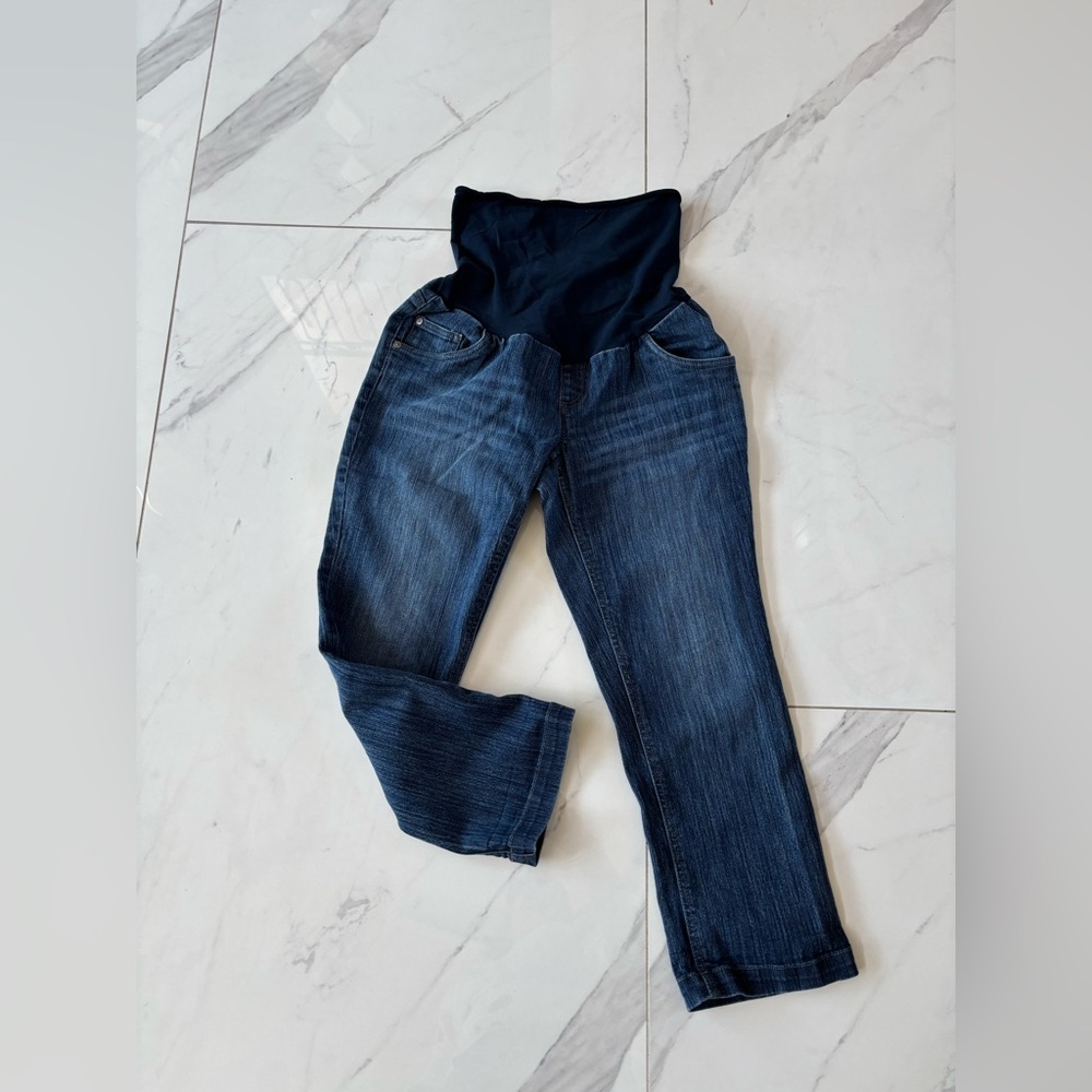 Two Hearts Maternity Women's Blue ankle Jeans - Picture 1 of 8